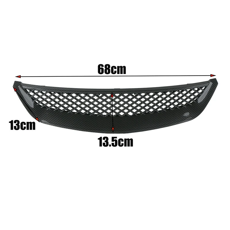 Para honda civic em2 es1 jdm fibra de carbono amortecedor dianteiro capa malha grade grill