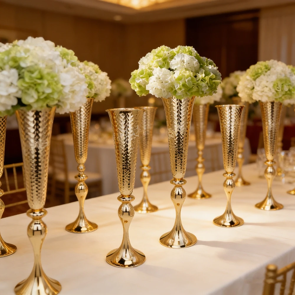 

15pcs 65-105cm Ironwork mermaid floor-standing flower vases, horn candlesticks, wedding, birthday, hotel and home decor vase