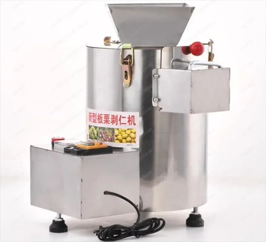 220V Automatic Chestnut Shell Peeling Machine 550W 14‑Blade High‑Efficiency Nut Peeler for Commercial Production