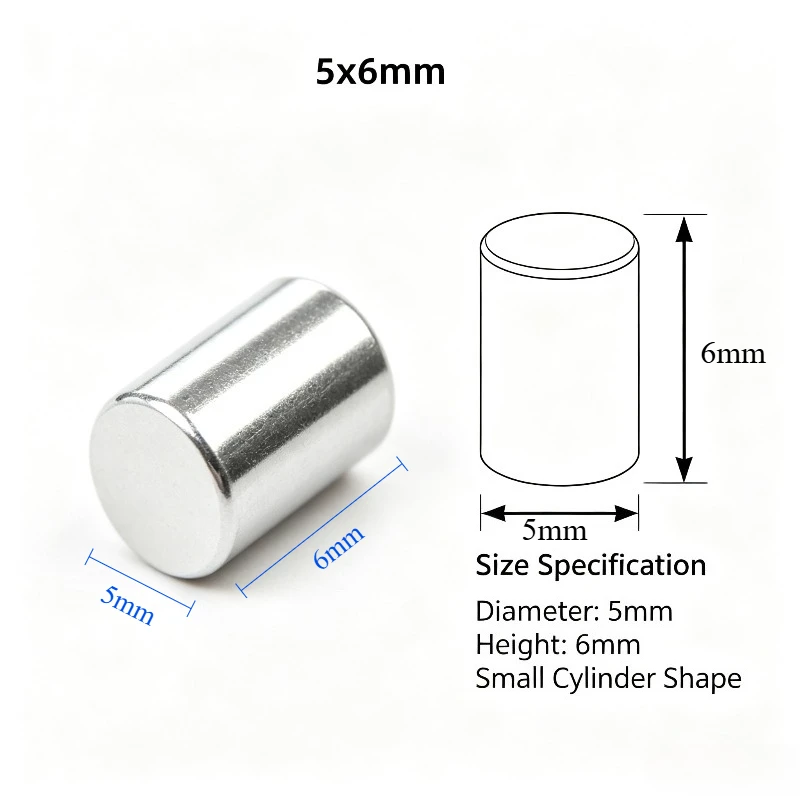 5x6mm N35 Round Disc Neodymium Magnet 5x6mm Super Powerful Small Permanent Magnet For Home Office Refrigerator DIY 5*6mm