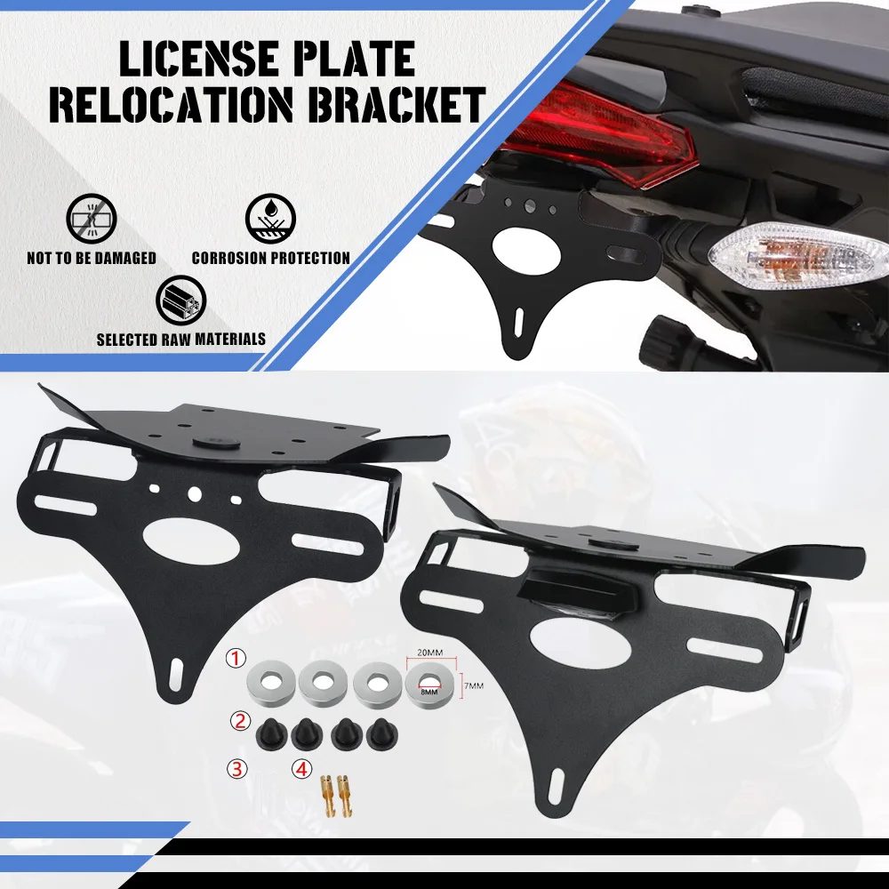 

For Ducati Multistrada 1200 /1200S 2010 2011 2012 2013 2014 Motorcycle License Plate Holder Rear Tail Tidy Fender Eliminator kit