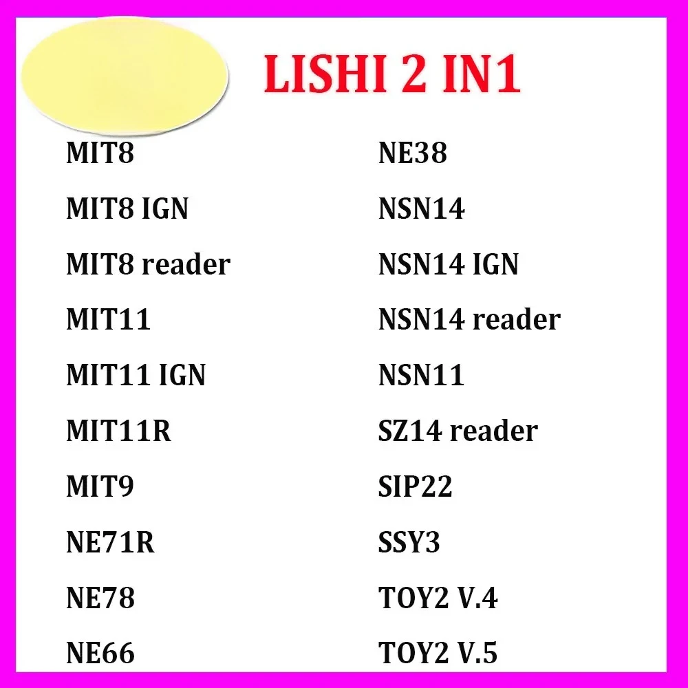 Lishi TOY43 TOY43R TOY43AT TOY2014 TOY2018 TOY40 TOY48 TOY38R TOY47 TOY51 WT47T YH35R-MAG YH35 DAT12R Locksmith Tool for Car Key