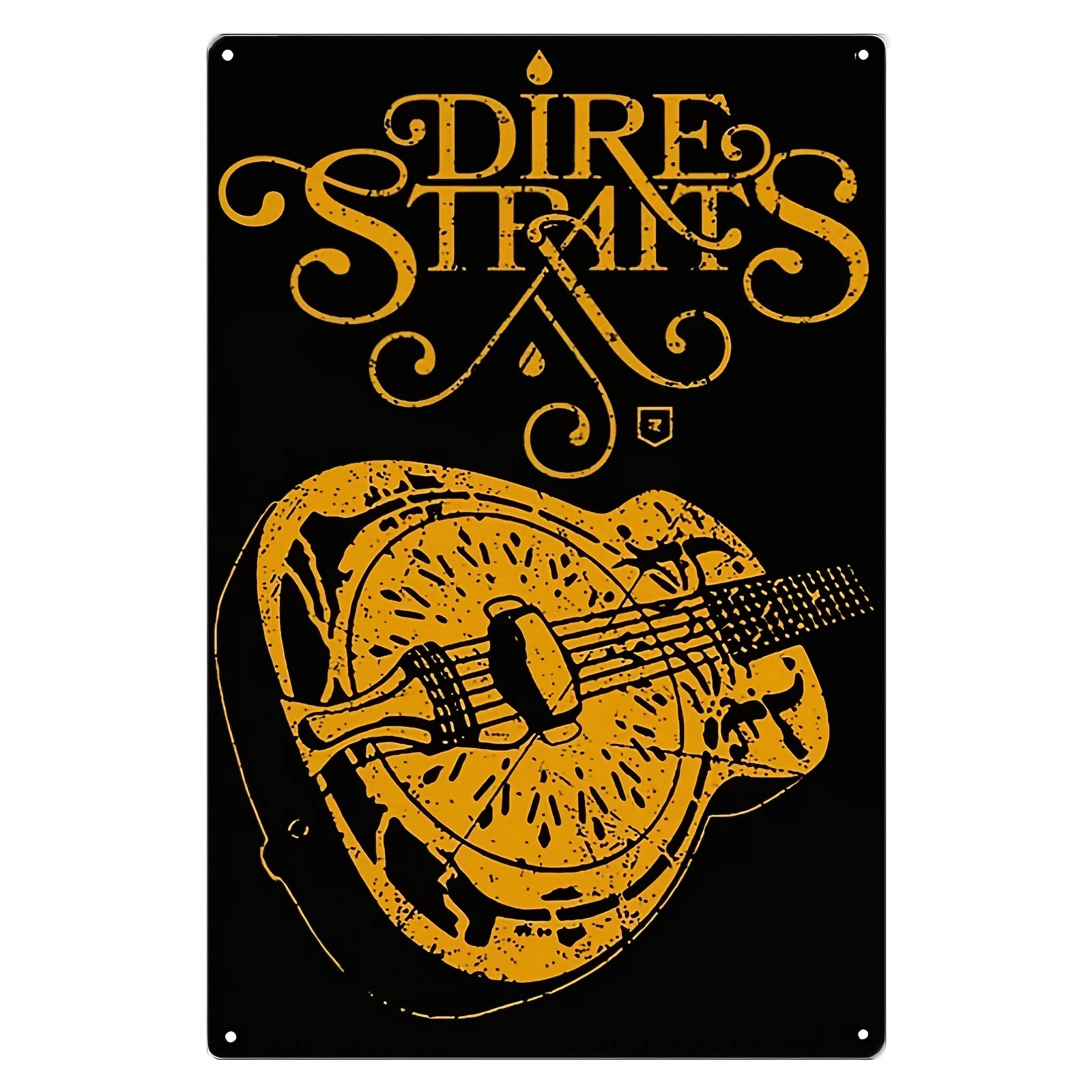 Vintage Dire Straits Band Metal Tin Sign -  Retro Rock & Rol