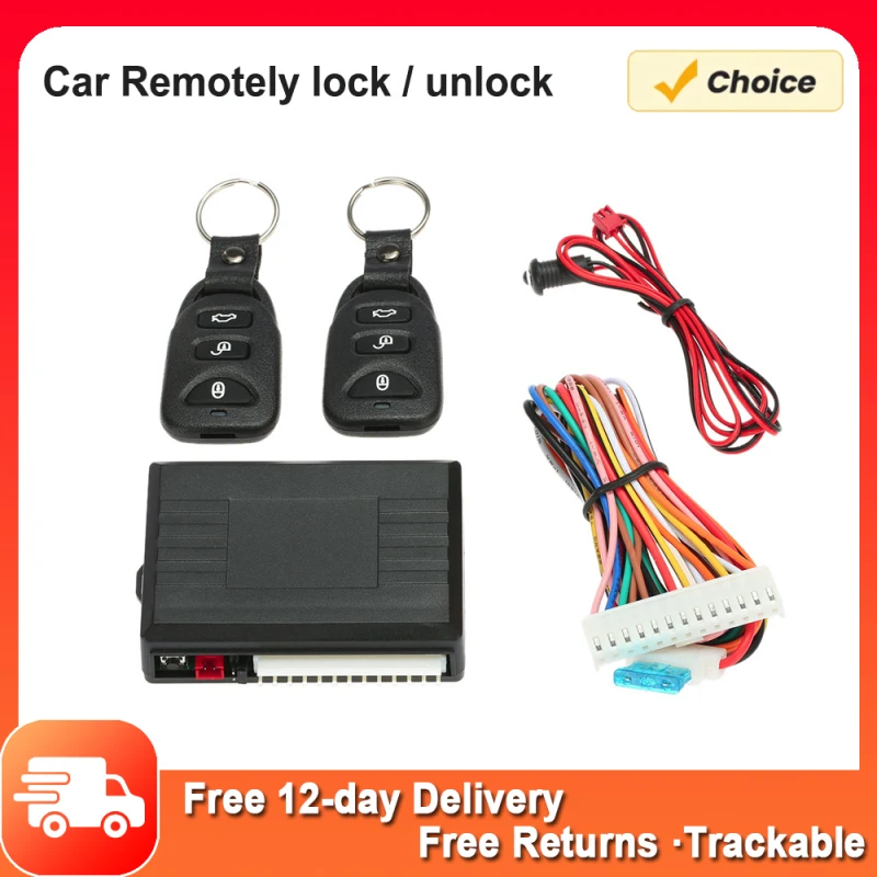 Universal Remote Central Control Box Kit Car Door Lock Keyless Entry System w/ Trunk Release Button Car Remotely lock and unlock
