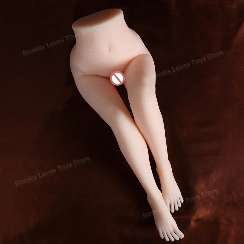 HESEKS 60cm Realistic Half Body Long Leg With Pussy And Anal Dual Channels Sex Doll Legs Male Masturbator For Men 18+