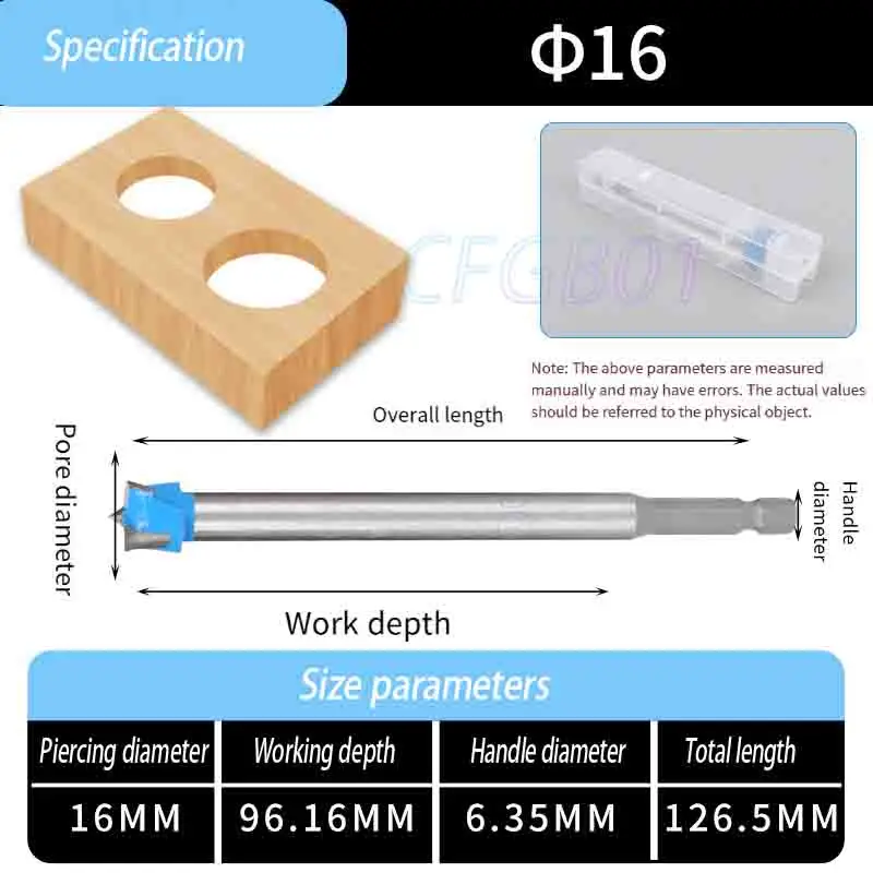 Extended Length Woodworking Auger Drill Bit, Hex Shank Twist Drill Bit for Wood, Door Lock Hole Opener, Wood Boring Tool view 2