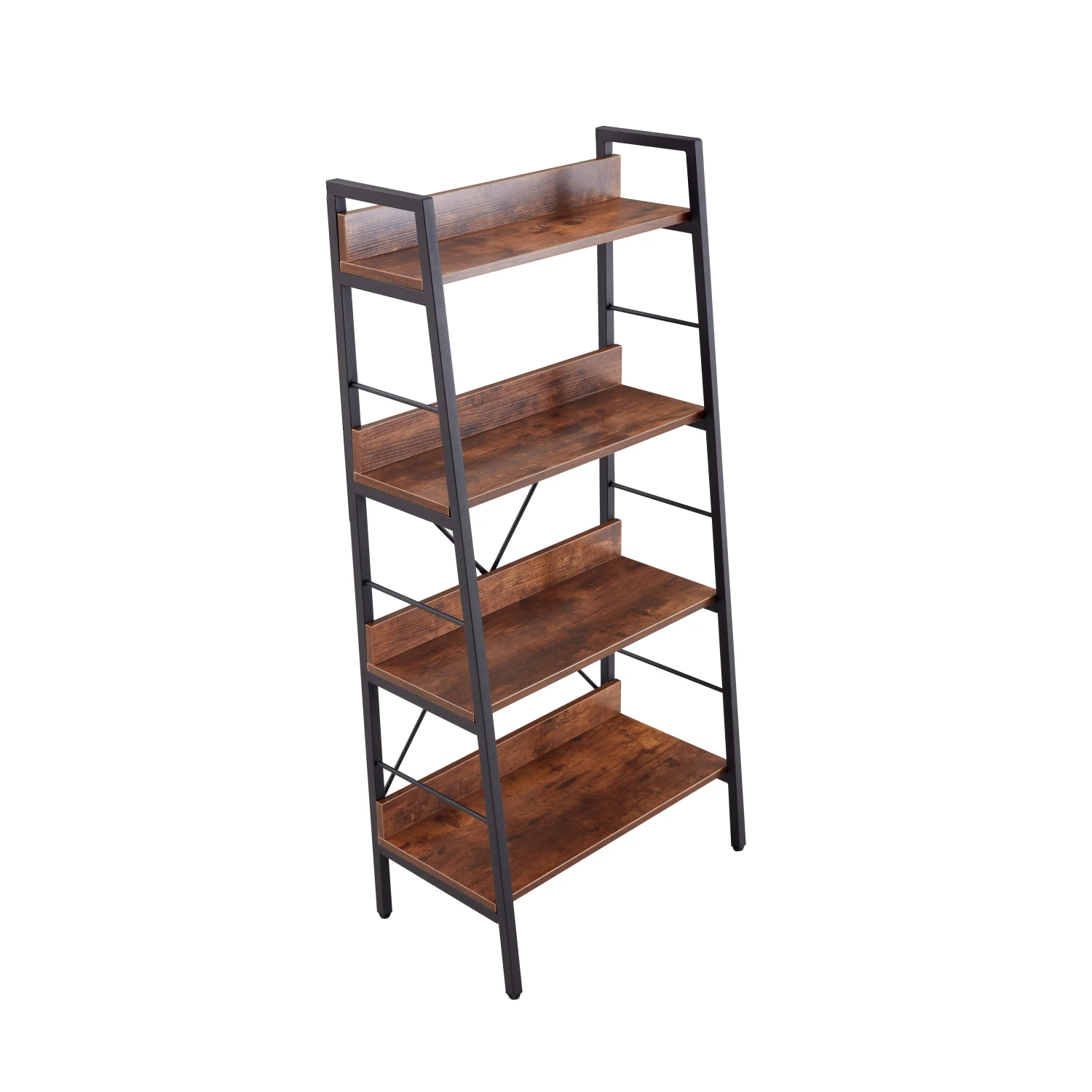 DN 4 LAYER DISPLAY BOOKSHELF H LADDER SHELF STORAGE SHELVES RACK SHELF UNIT METAL FRAME, TIGGER, 1 pc per carton