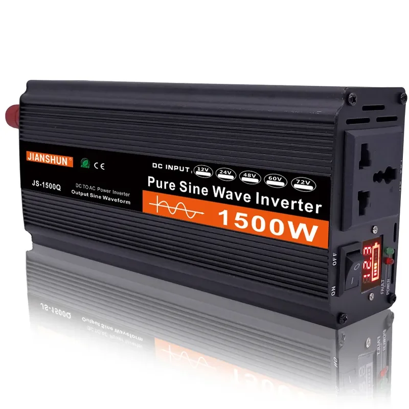 for 2021 New Pure Sine Wave Power Inverter Converter for 12V 24V 48V DC to 220V AC High Power Output Suitable for Household