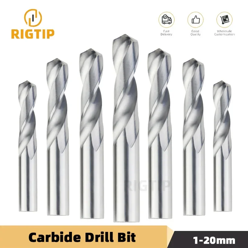 AL Solid Tungsten Carbide Drill Bits For CNC Carbide Gwist Drill Bits 1.0-20mm Metalworking Bit Carbide Milling Cutter