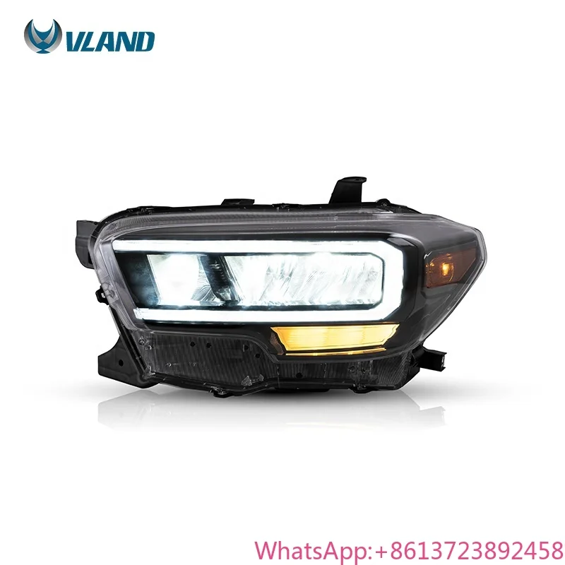 

VLAND Factory Full LED Headlights 2015-2017 2018 2019 2020 Front Light for Toyota Tacoma Car Head Lamp Head Lights
