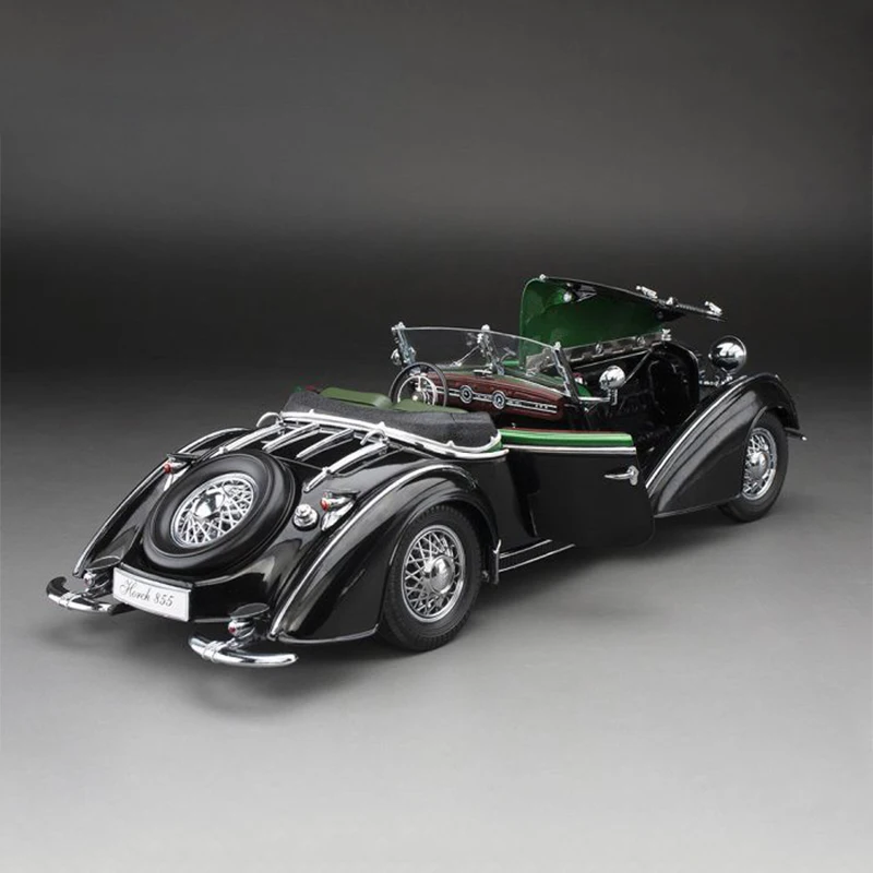 Diecast 1/18 Scale 1939 Horch 855 Roadster Classic Car Simulation Alloy Car Model Collection Souvenir Static Display Gift