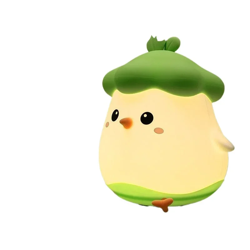 

Vegetable chick intelligent voice pat night light induction voice-activated silicone light bedroom children's bedside sleeping