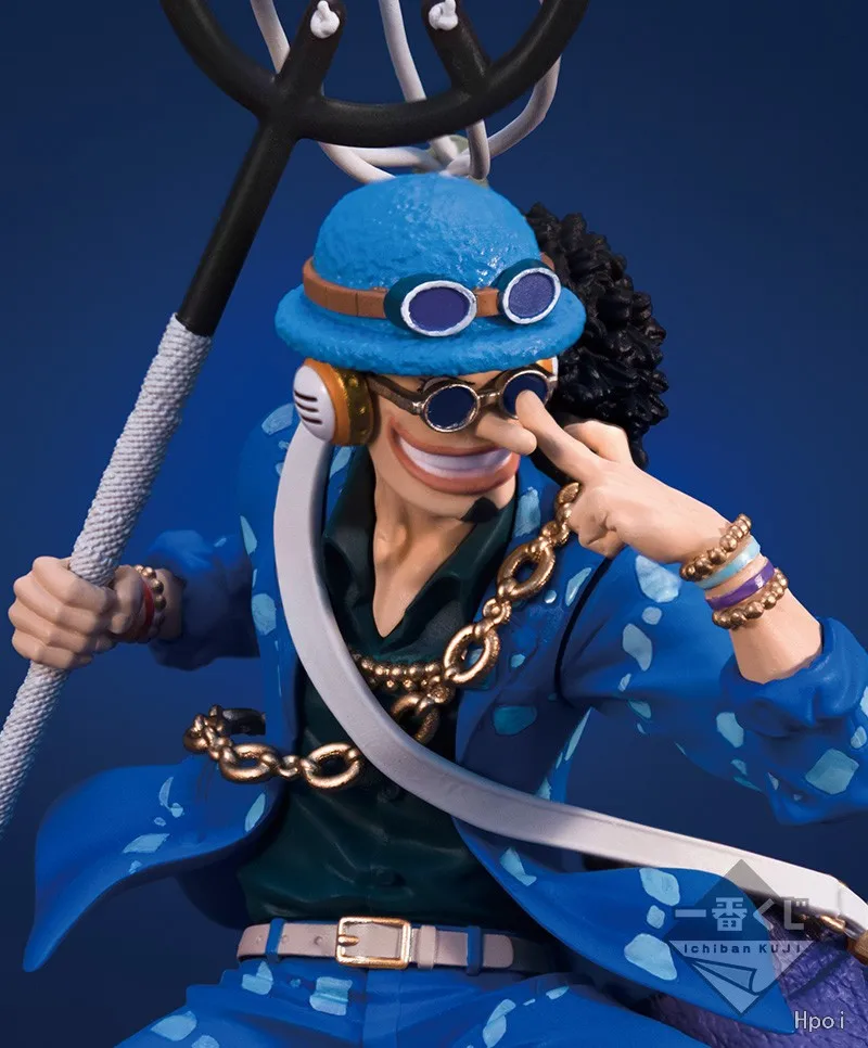 11CM Anime One Piece Usopp Figure 20th Anniversary Blue Set Doll Model Toy Gift Collection Aciton Figure PVC