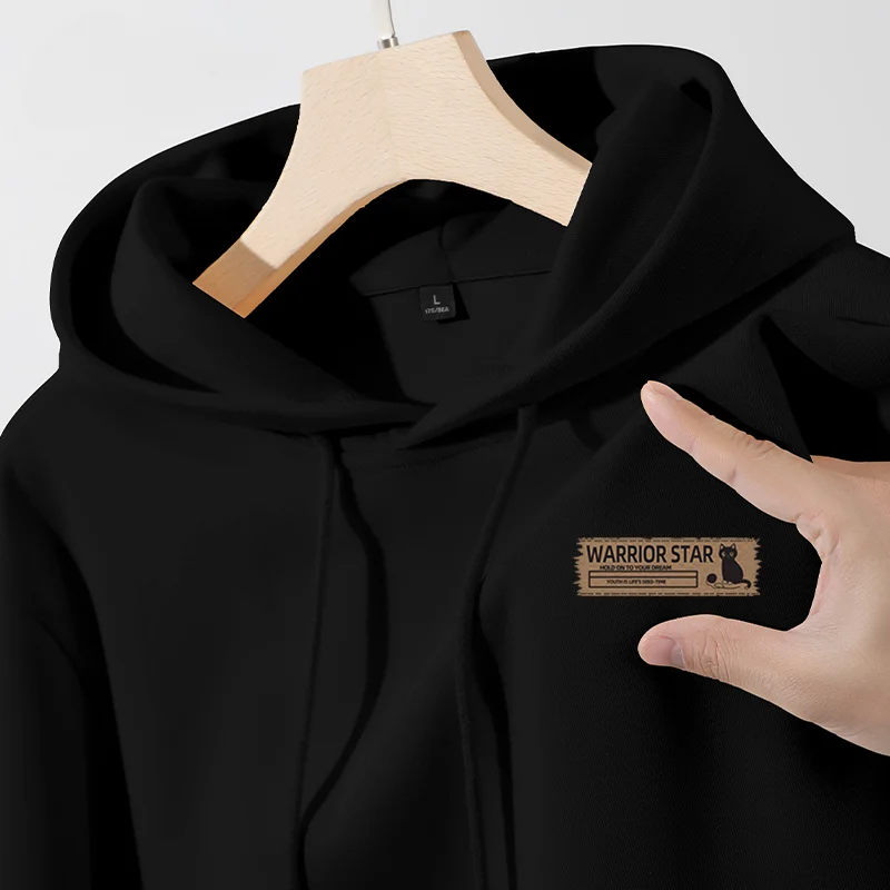 

2024 Hooded Sweater Men's Spring and Autumn New Pullover Hoodie American Trendy Brand Loose Large Size Autumn Coat New In
