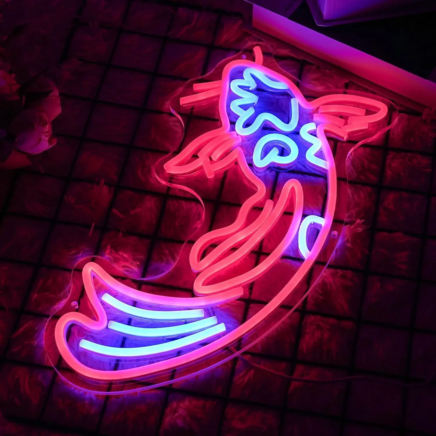 LED Karpfen Neonlicht Zeichen Acryl Neon Zeichen USB Dimmer Schalter für Zuhause Schlafzimmer Wohnzimmer Shop Shop Pub Wand Kunst Dekor