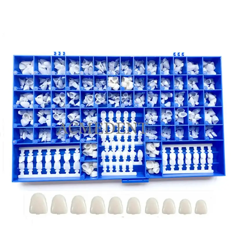 390Pcs/Box Dental Temporary Crowns 66Size Crown Mold Guides Premolar Molars Anterior