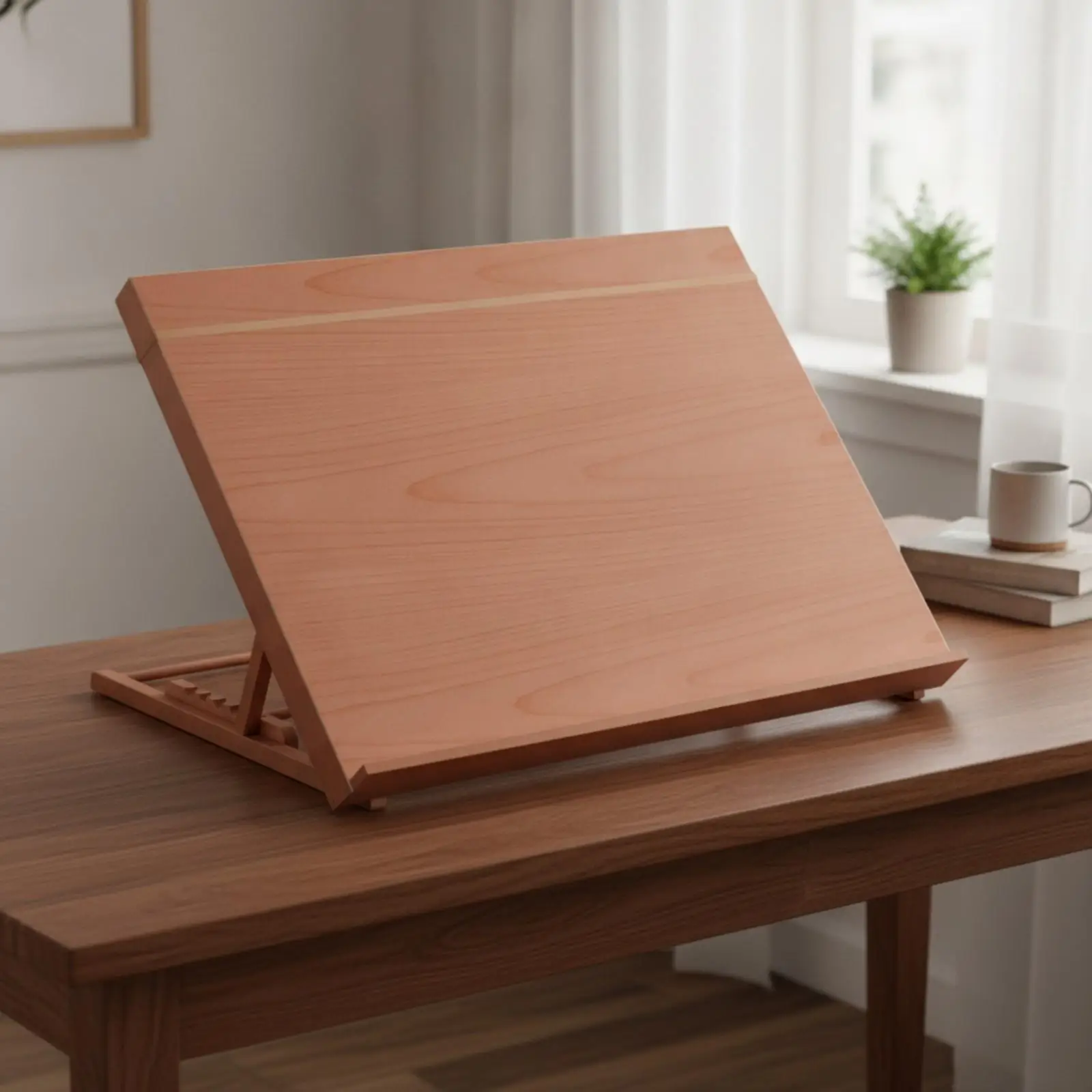 Compact Tabletop Art Easel Wood Three Legged Base for Drawing Board and Canvas Display