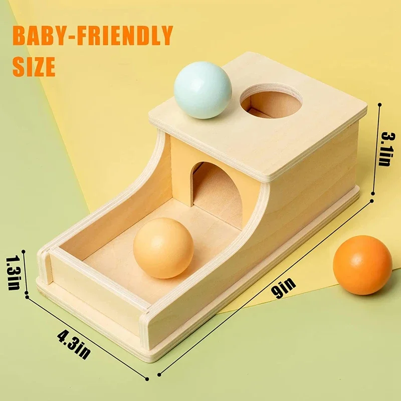 Montessori Münze & Pitching Farbe Form Sortierung Passende Babyspielzeuge, 2-in-1 Drop Box Objekt Permanent Box, Geschenk für Kleinkind