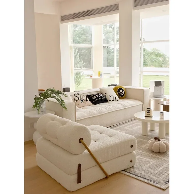 

Creamy Lamb Fleece White Toast Sofa