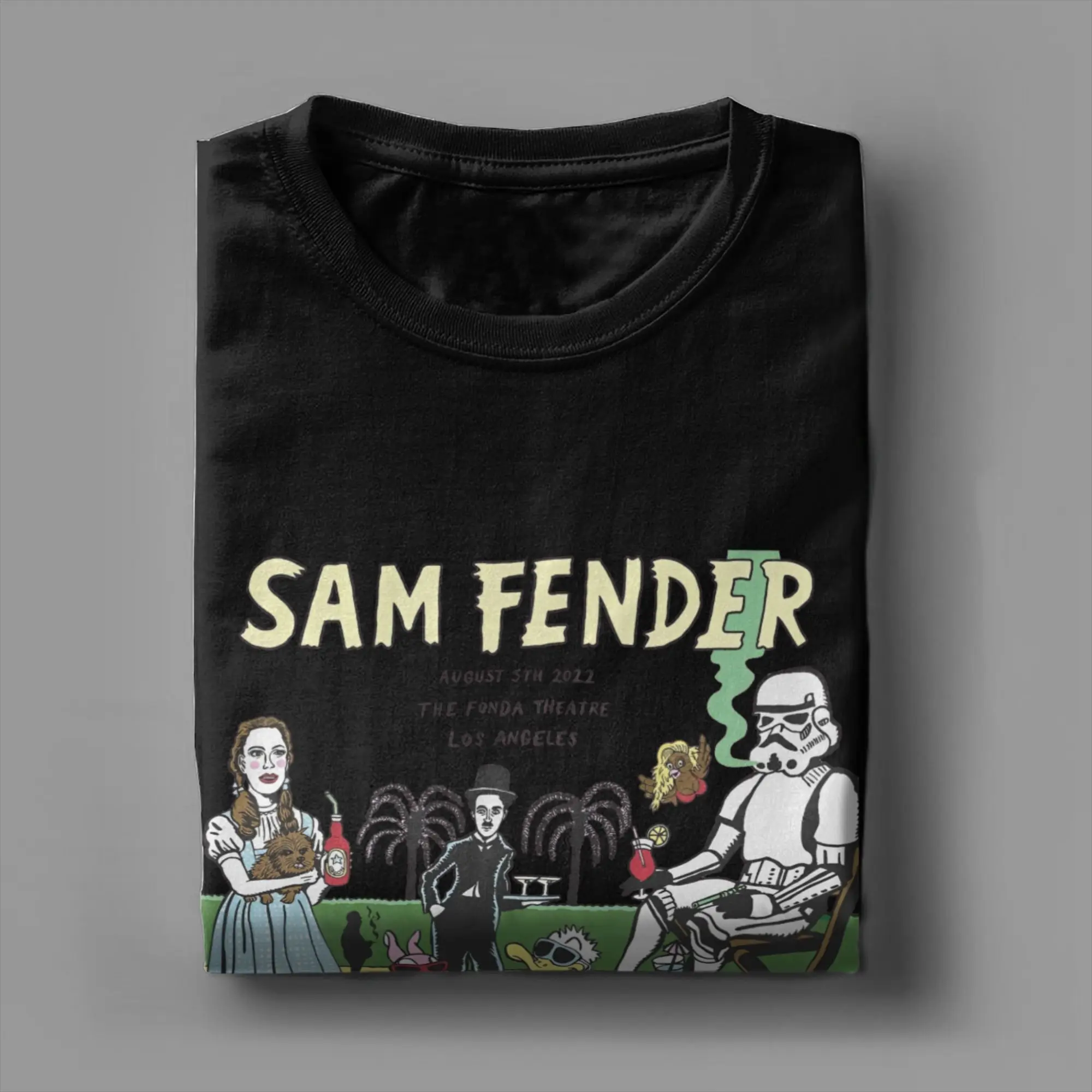 Sam fenders  T-Shirts Men  Funny Pure Cotton Tee Shirt Crewneck Short Sleeve T Shirt Printed Tops view 4