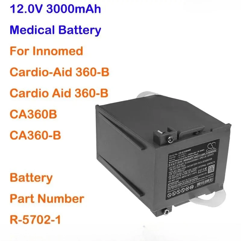

Cameron Sino 12.0V 3000mAh Medical Battery R-5702-1 for Innomed CA360B, CA360-B