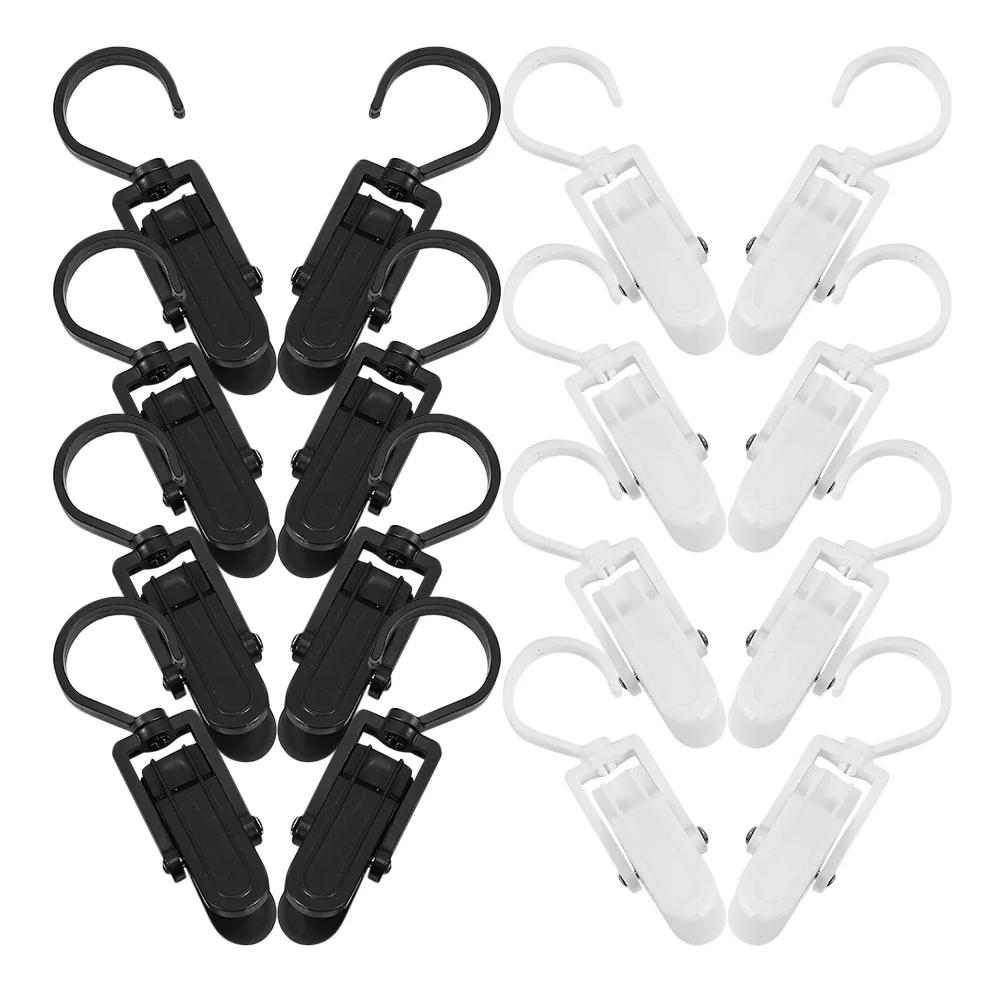 20 Pcs Swivel Hook Coat Clip Ceiling Hooks Laundry Basket for Clothes Multipurpose Hanger Boot Drying Rack Travel