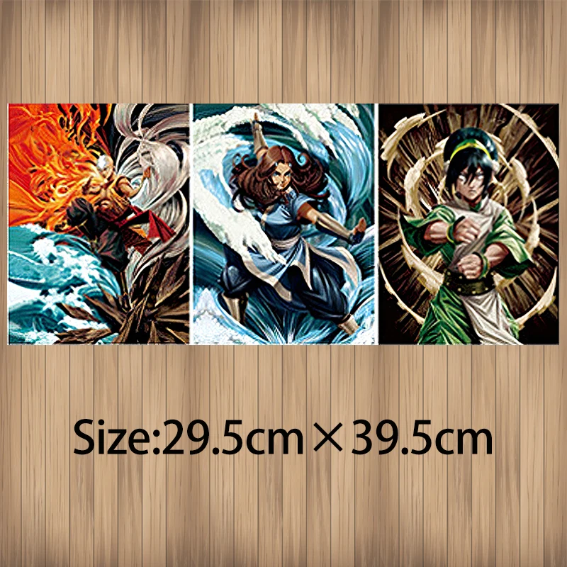 Anime Lenticular Posters Avatar The Last Airbender Art Prints for Home Accessorie Wall Art(Without Frame)