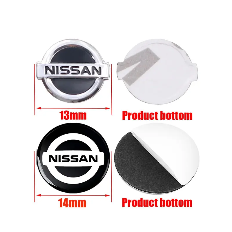 الألومنيوم مفتاح السيارة شارة شعار استبدال ملصقات مفتاح السيارة لنيسان DAYZ ليفينا روكس سنترا ألتيما كيوب ميكرا ملاحظة العكس ركلات