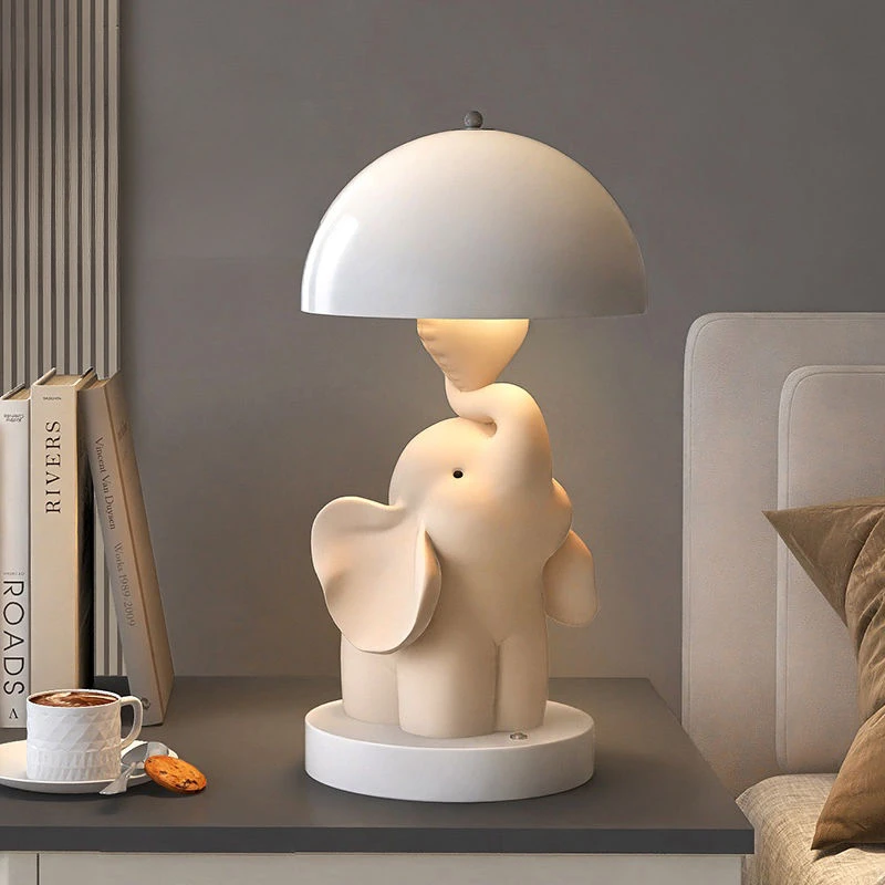 Palm tree elephant desk lamp Decorative items, home decor, children's room, bedroom, bedside table, atmosphere small night light