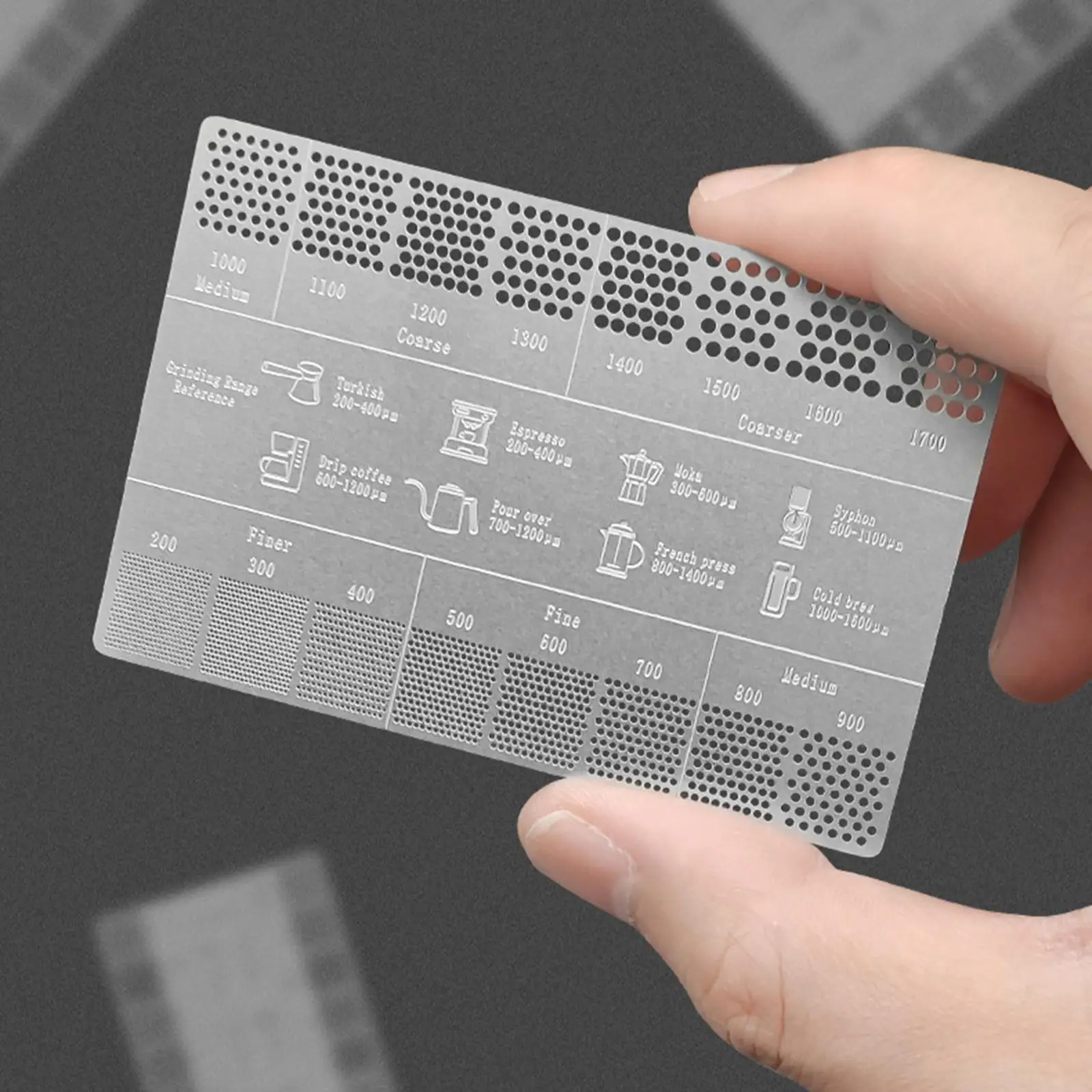 コーヒー リファレンス カード 測定ツール アクセサリー 頑丈な軽量グランド