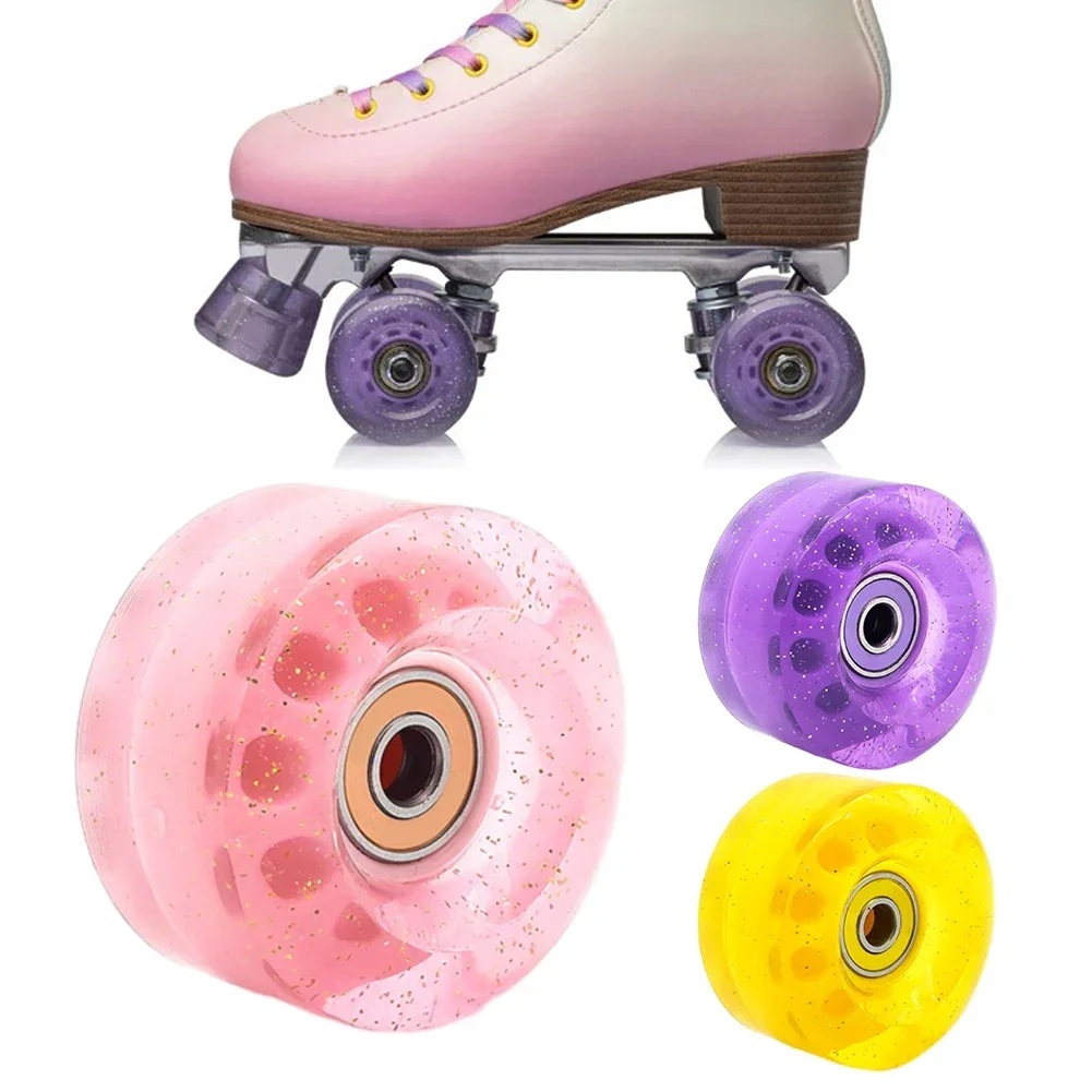

8pcs Roller Skate Wheel For Double-Row Roller Skates Quad 58x32mm 82A Wheel Replacement Skate Board Accessories