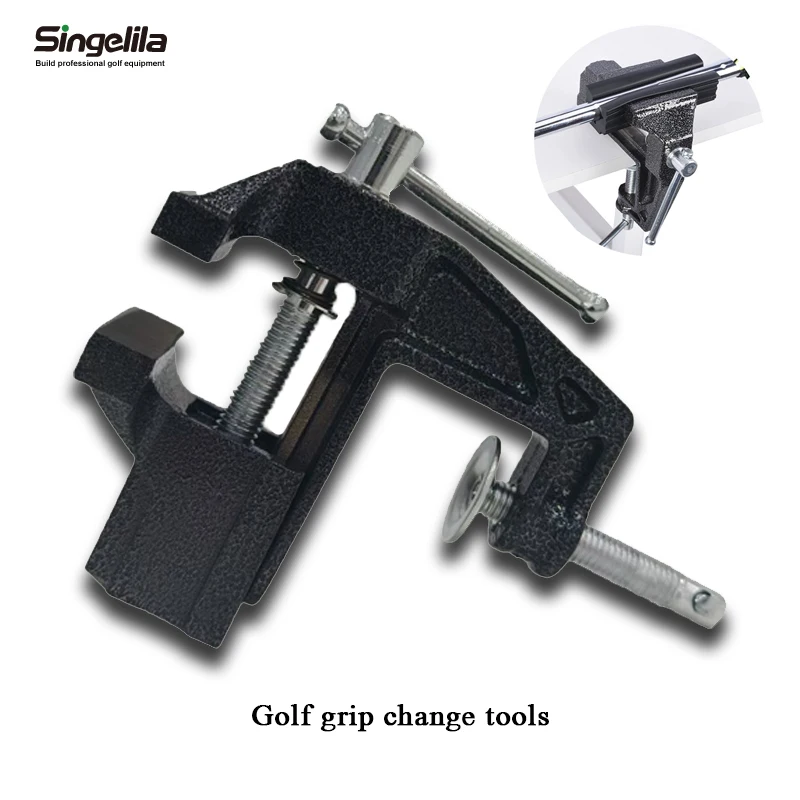 

New Golf Grip Replacement Tool Bench Clamp Quick Adjustment Vise Clamp Cast Steel Quick Shaft Clamp Golf Club Regrip Vise Tool
