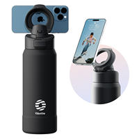 FEIJIAN Magnetic Thermos Stainless Steel Sports Water Bottle with Magnetic Phone Holder Bouncing cover Insulation Cup