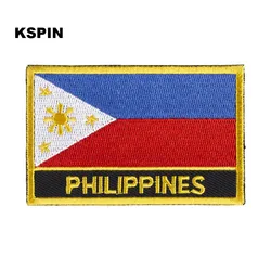 Philippines Flag Embroidery Patches Iron on Saw on Transfer patches Sewing Applications for Clothes in Home&Garden