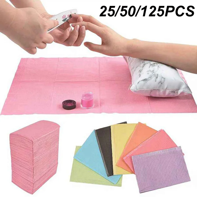

25/50/125 шт. профессиональный настольный коврик для дизайна ногтей, одноразовые чистые подушечки для ухода за ногтями, скатерти, маникюрные инструменты, аксессуары