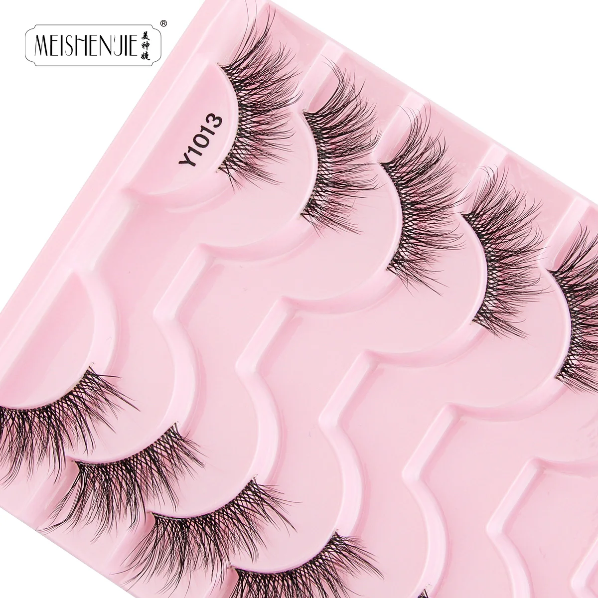 3/10 Faux Cils Soft Half Lashes Natural Long 3D Mink False Eyelashes Makeup Tool Extension Fluffy Fake Eyelash Wholesale Cílios