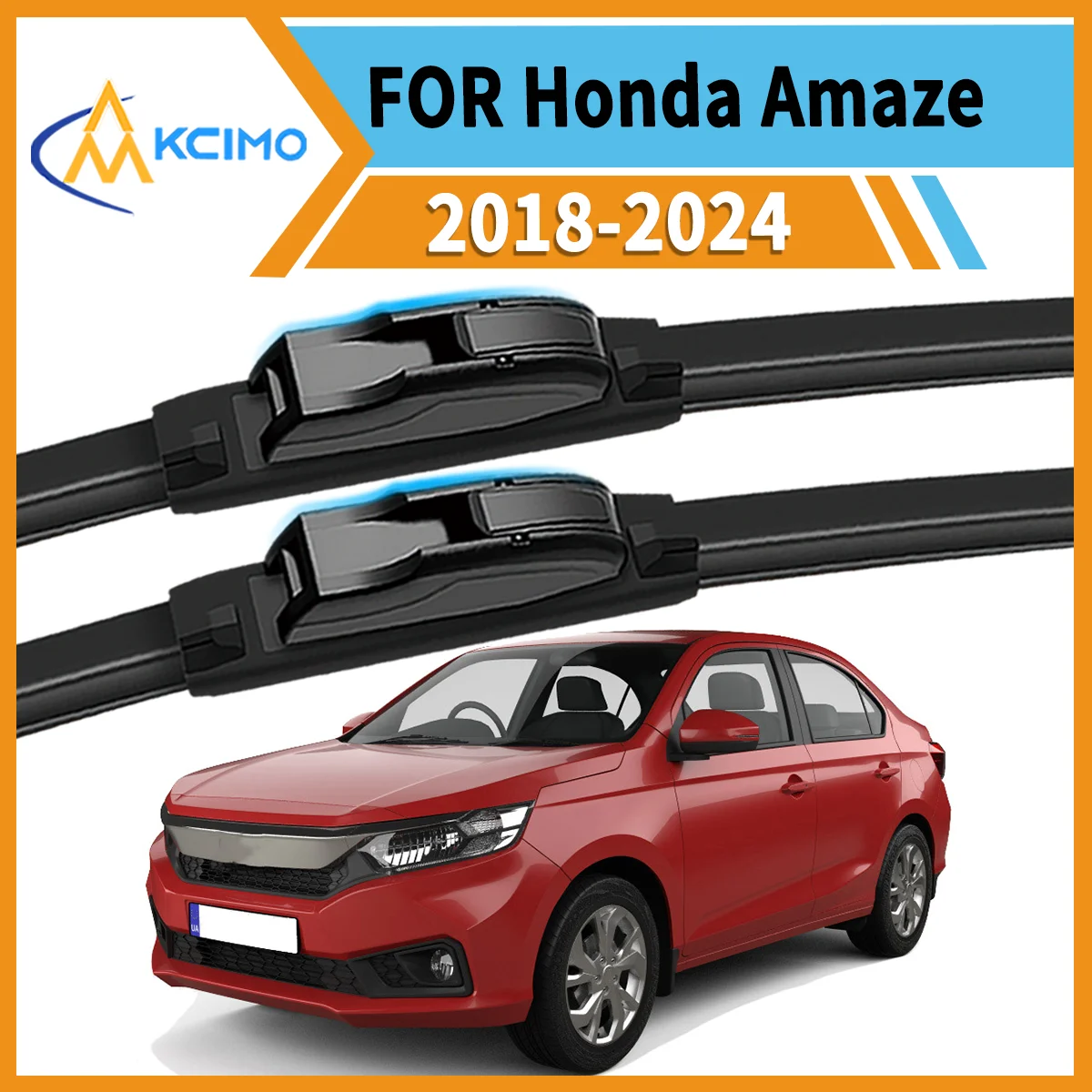 

Upgrade Your Visibility 2 Front Wiper Blades for Honda Amaze 2018-2024 All-Season Performance Crystal Clear View Safe Driving
