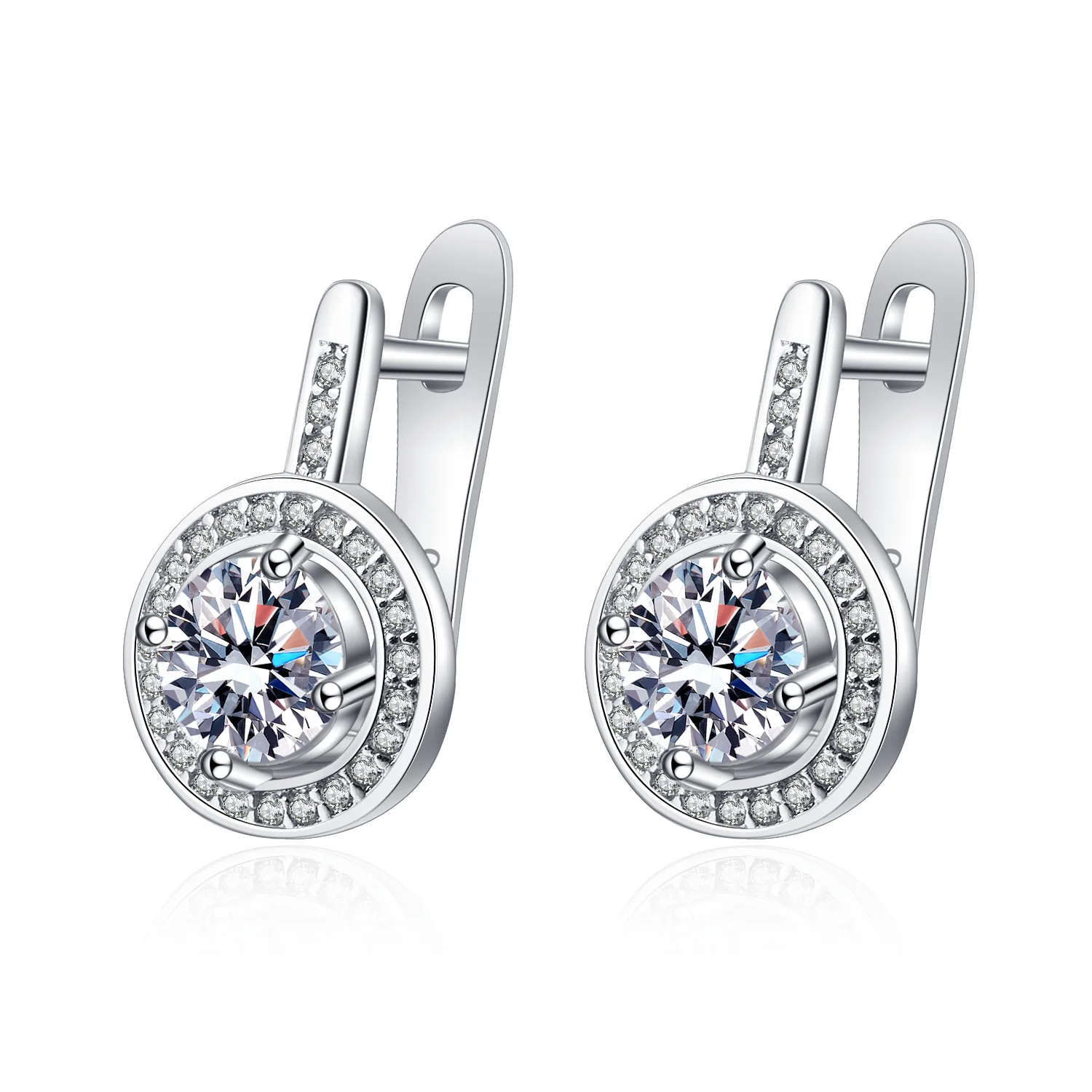 925 Sterling Silver Zirconia Crystal Earrings For Women Classic Geometric Twisted Line Earrings Party Versatile Jewelry ear cuff