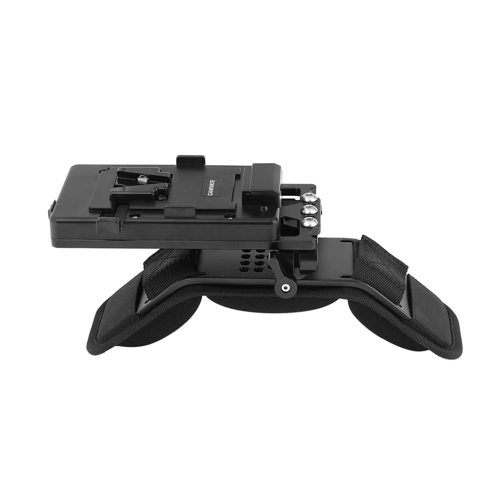 CAMVATE-montaje acolchado de hombro con bloqueo en V, divisor de potencia y bloque de rieles de 15mm para Canon 6D, 7D, 60D, 70D, 5D MarkII, 5D markII