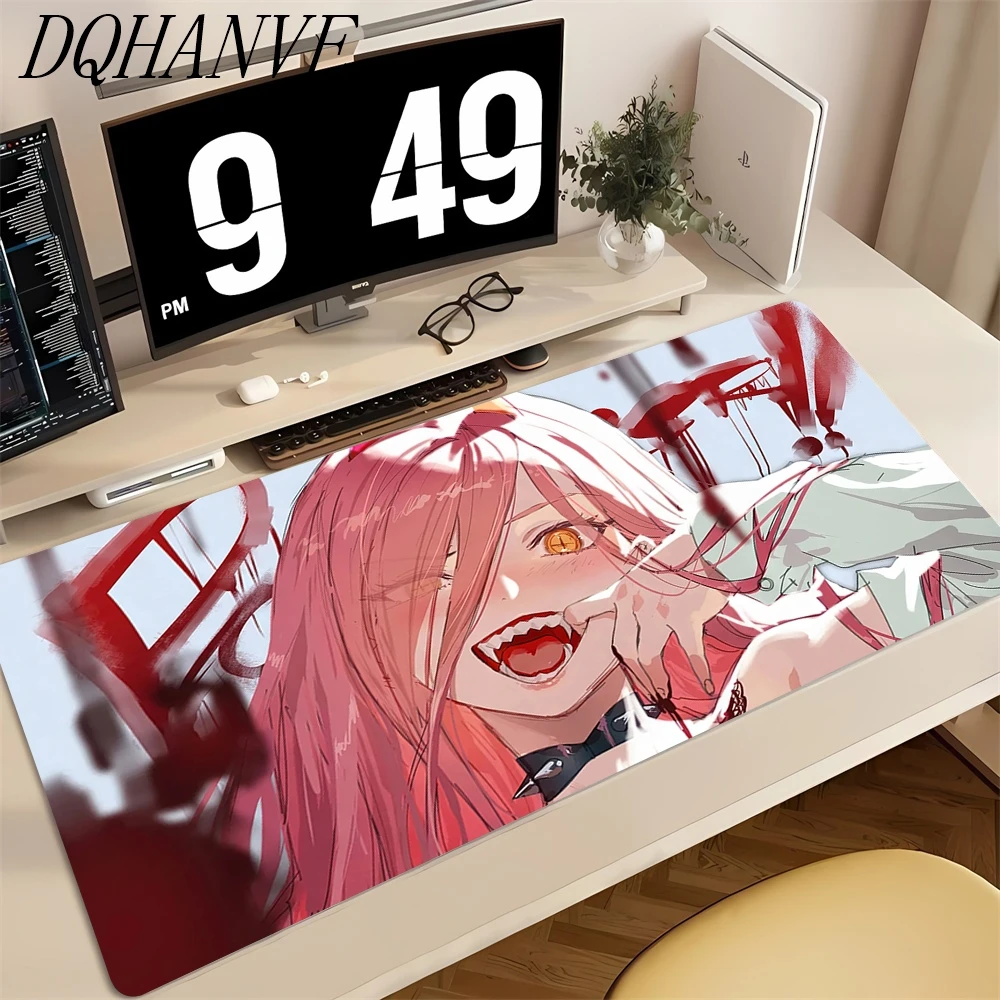 Accessori da gioco per PC Anime Chainsaw Man Mouse Pad Cabinet Power Desk Mat Gamer Tastiera Tappetini da ufficio Xxl Grande Mause Tappeto
