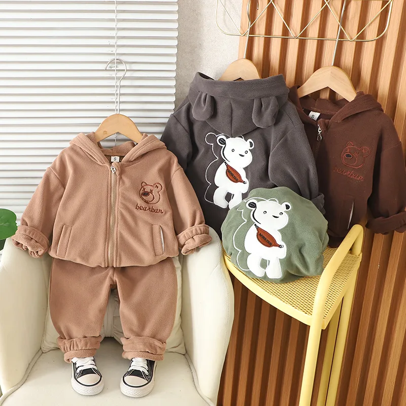 

New Winter Baby Boys Clothes Suit Children Hooded Jacket Pants 2Pcs/Sets Infant Girls Clothing Toddler Costume Kids Tracksuits