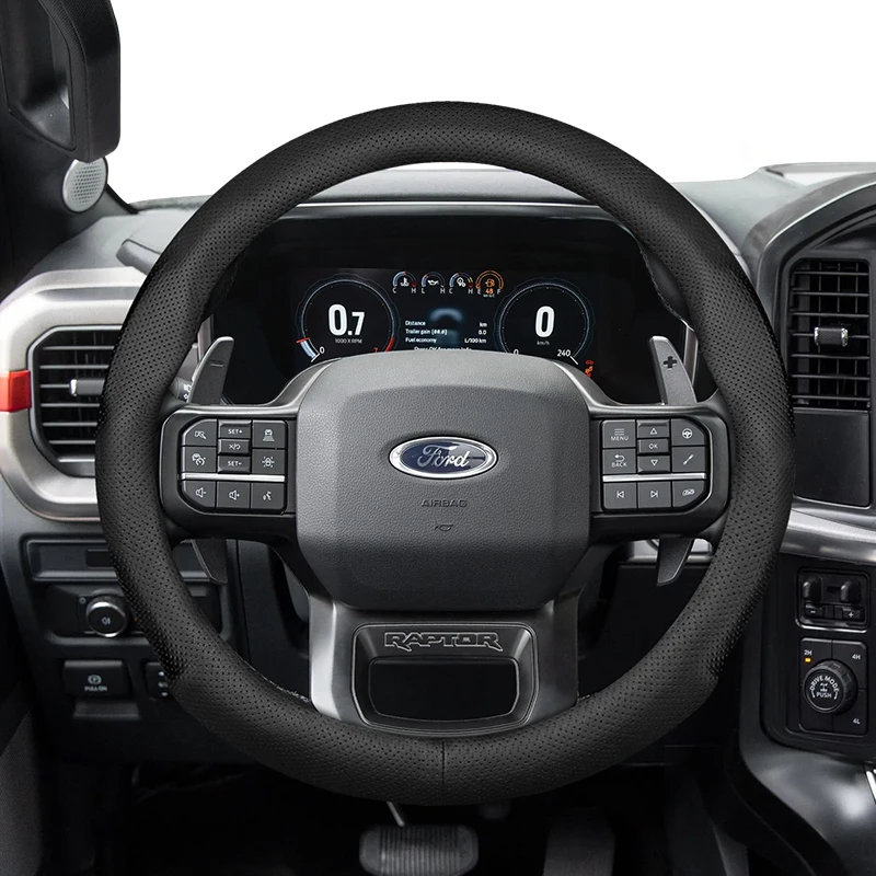 

For Ford Round Steering Wheel Cover F-150 Mustang Focus Mondeo Fusion Fiesta Explorer Edge Tourneo Transit S-Max Taurus Ecosport