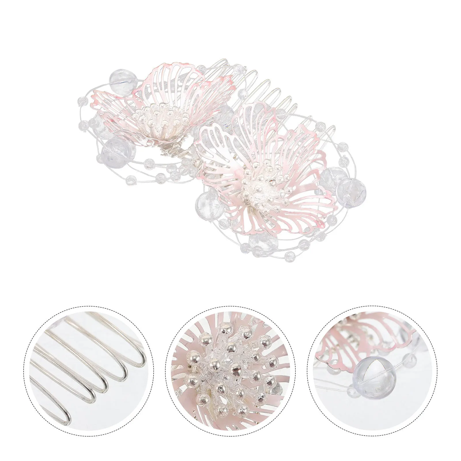 

Crystal Bridal Wedding Hair Comb Silver Flower Handcrafted Elegant Hairpiece for Brides Bridesmaids Updo Formal Occasions New