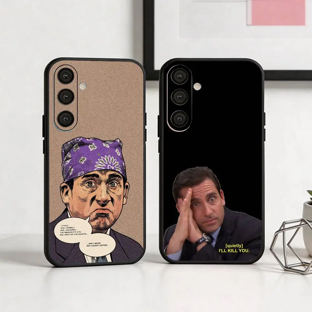 M-Michael S-Scott The O-Office Phone Case For Samsung  A73,72,71,A52,51,40,41,A22,A32,31,A13, Soft Black Shell