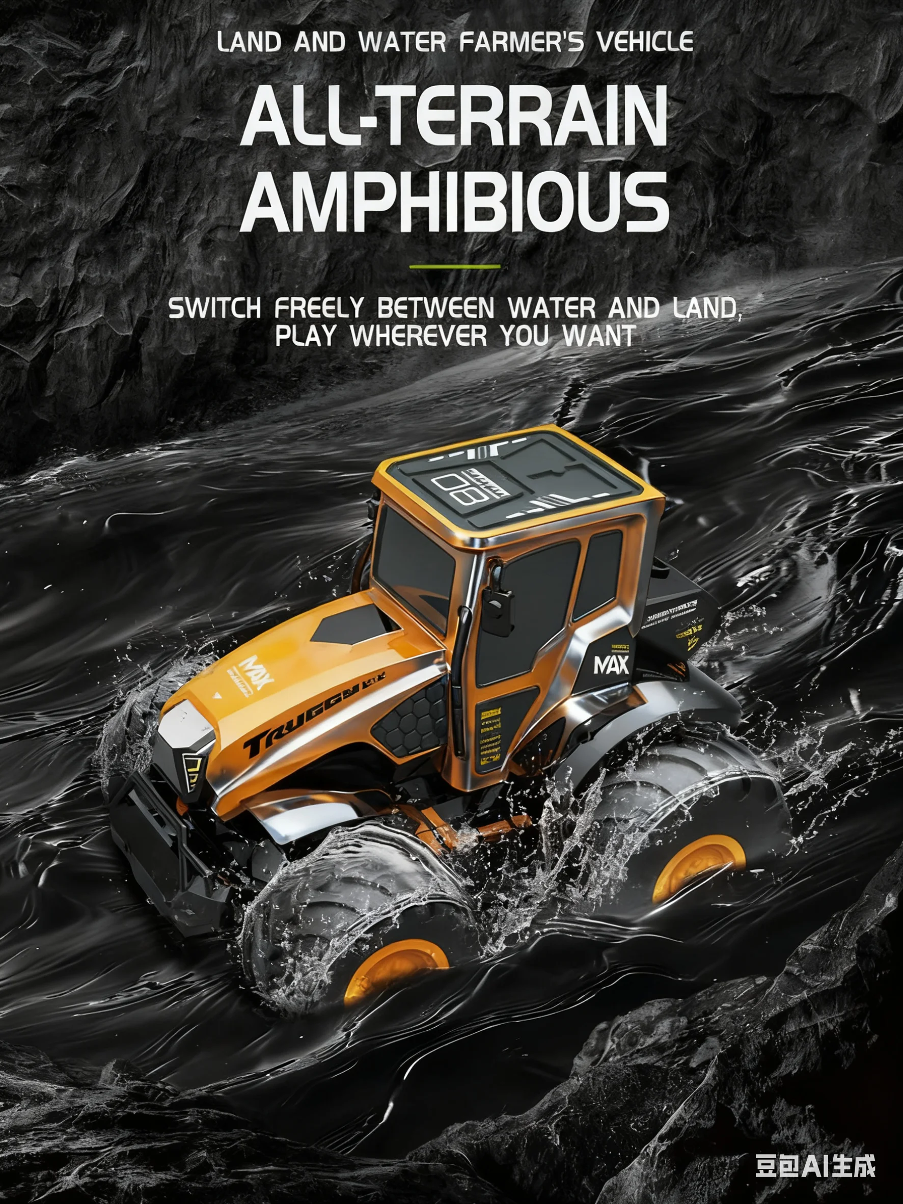 1551 1:14 Full Scale Amphibious Vehicle 2.4G Remote Control Full Scale Throttle Can Be Off-Road And Climb Remote Control Car Toy