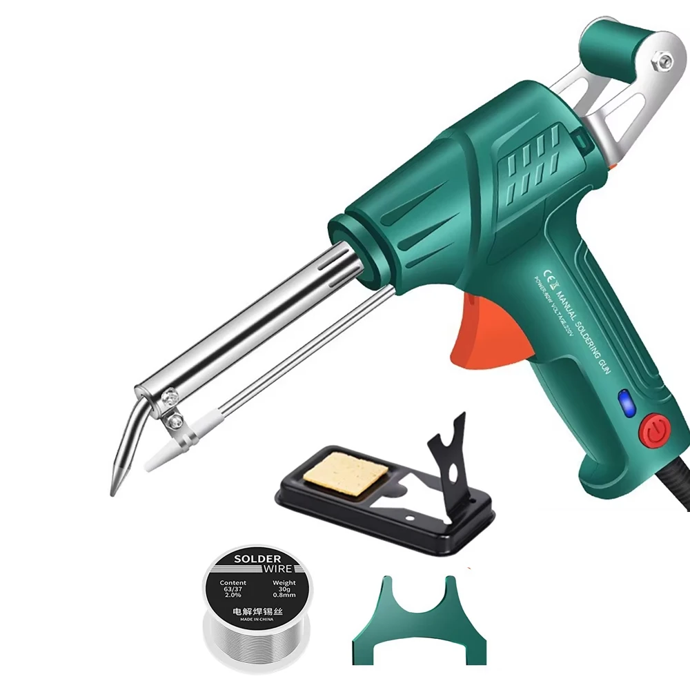 

60W Electric Soldering Iron Gun Hand-Held Soldering Iron Automatically Send Tin Gun External Heat Soldering Welding Repair Tool