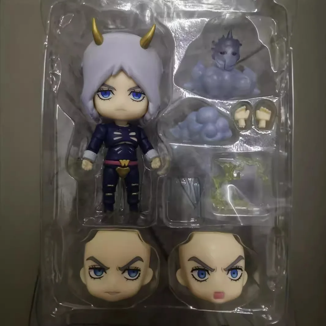 New 10CM Anime JoJo's Bizarre Adventure Weather Report Q Version Joint replaceable Action Figures PVC Model Desk Decor Toy Gifts