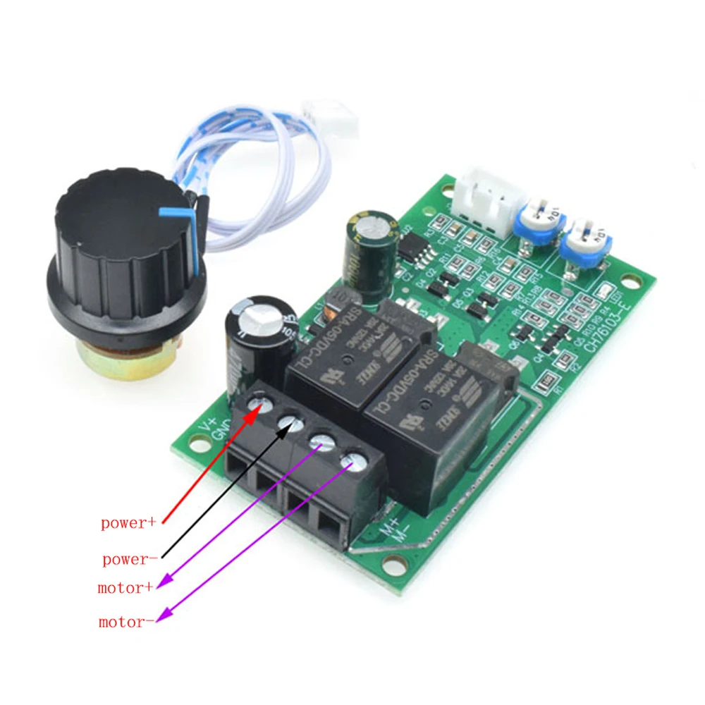 DC 6-40V Motor Speed Controller Brush Motor Governer Speed Adjustable Regulator Forward Reverse Control Board