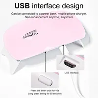 Mini Sèche-Ongles Portable 6W, Lampe de Manucure UV à Usage Domestique, pour le vaccage du Verhéritage et des Verhéritage, avec Câble USB 4