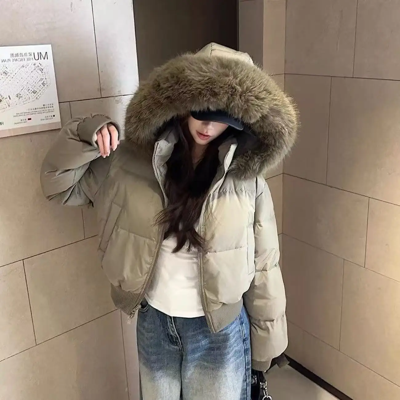 2000s Aesthetic Elegant Jacket Woman Y2k Zipper Hooded Design